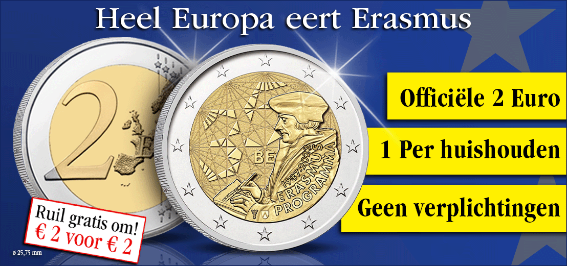 Erasmus munt - € 2 voor € 2 - Officiële Nationale Omruilactie